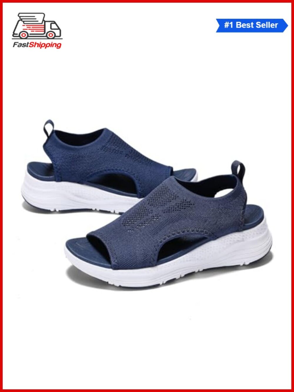 Orthopedic Sport Sandals Arch Support Open Toe Slip On Athletic Walking